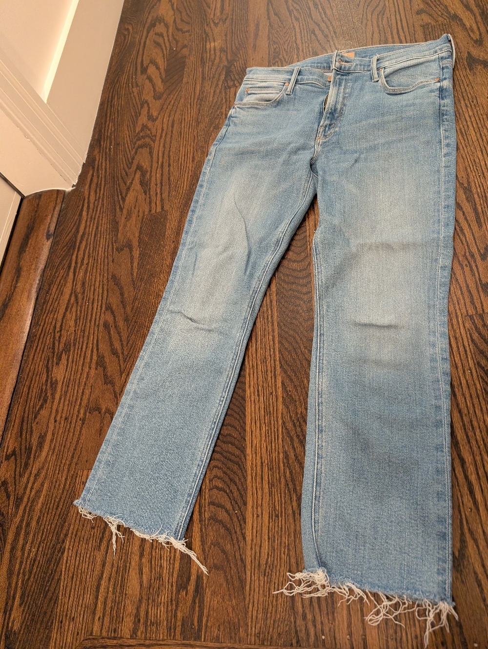 Mother Lil Mid Rise Dazzler Ankle Fray Jeans - Picture 6 of 8